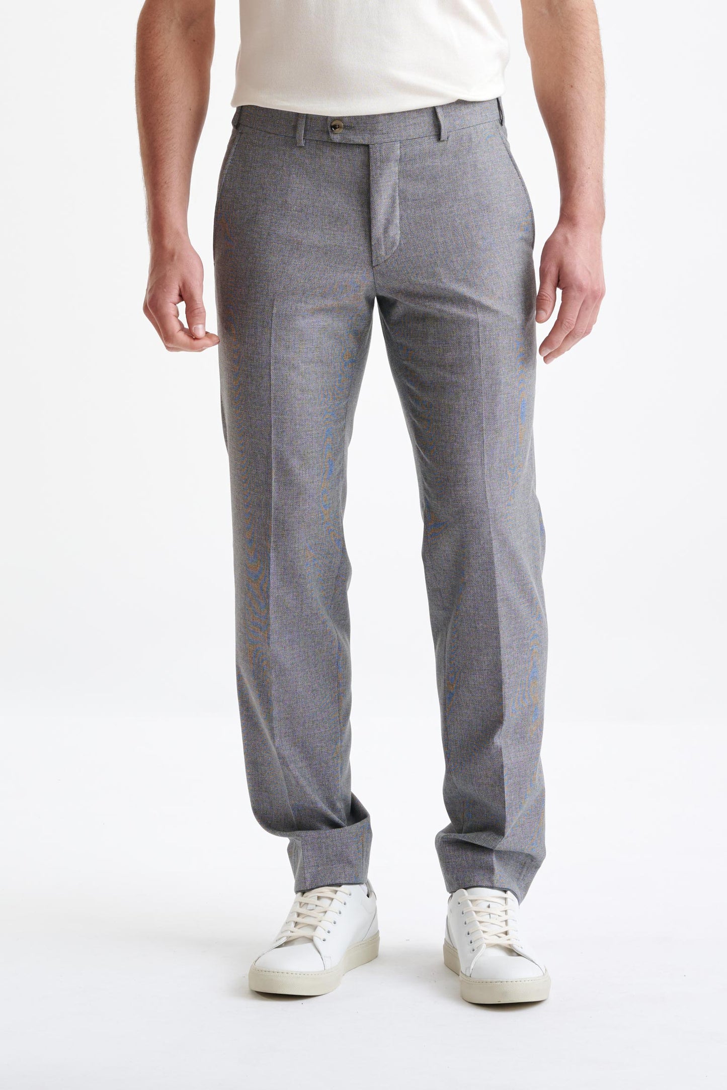 Grey Wool & Cotton Farley Trousers Lifestyle