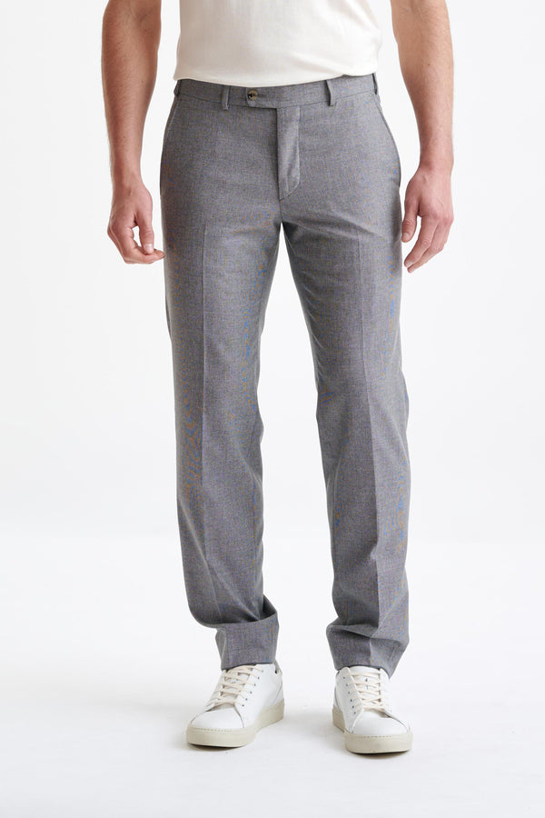 Pantalon Farley Gris En Laine Et Coton Lifestyle