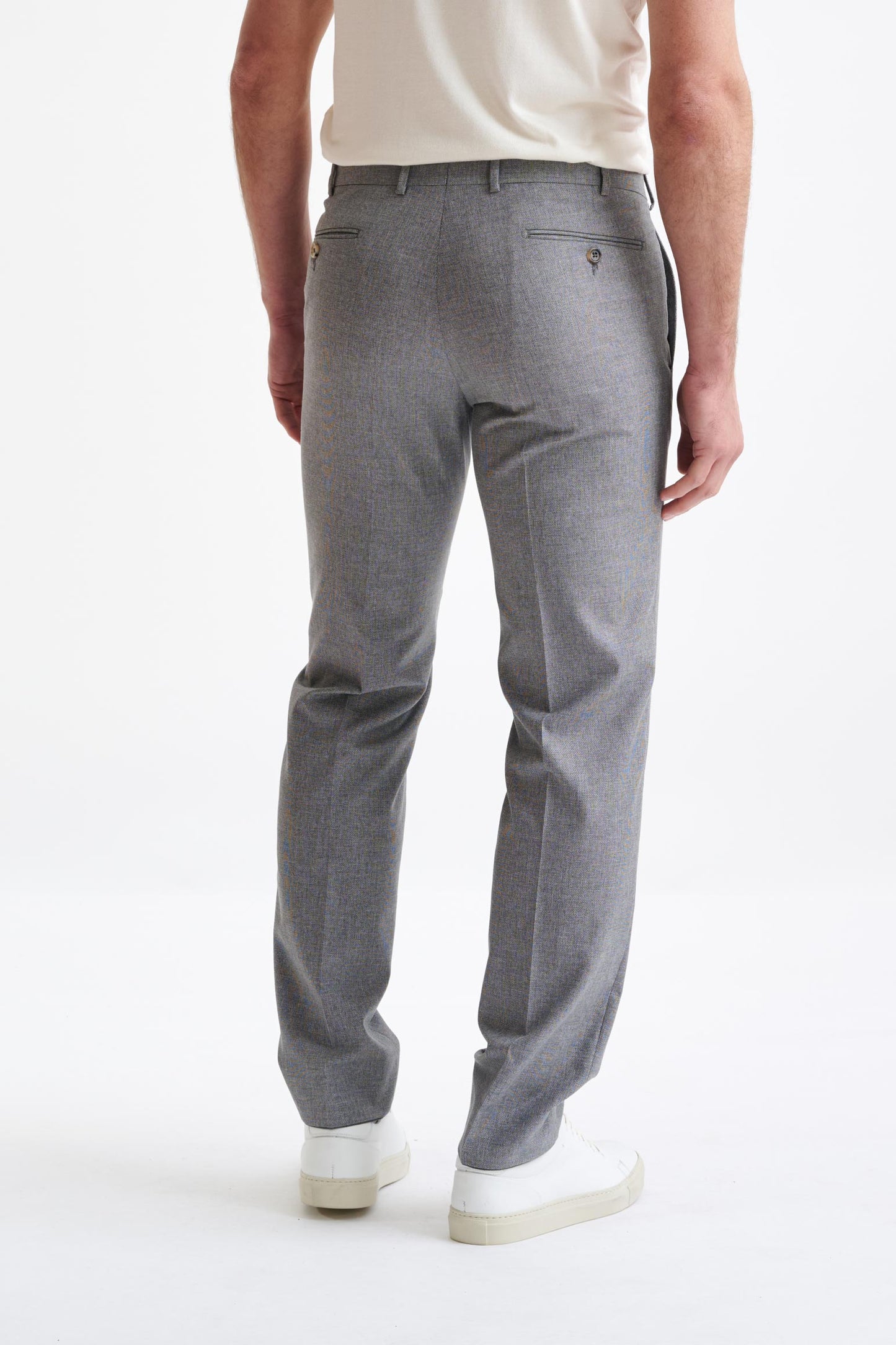 Grey Wool & Cotton Farley Trousers Lifestyle