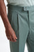 Sage Green Super 100's Wool Farley Trousers New Deluxe - View Three
