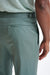 Sage Green Super 100's Wool Farley Trousers New Deluxe - View Four