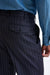 Navy Super 100's Merino Wool Farley Trousers The Royal - View Four