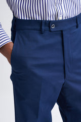 Navy Blue Super 100's Merino Wool Farley Trousers The Royal - View Three