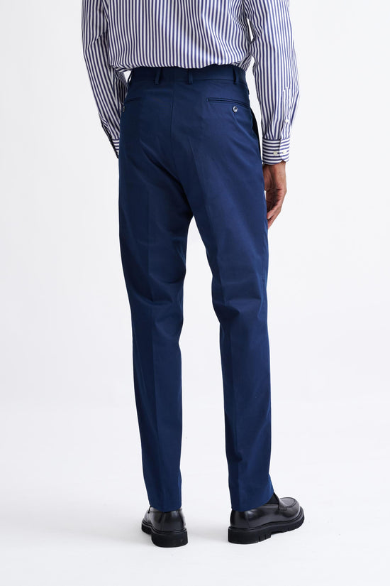 Navy Blue Super 100's Merino Wool Farley Trousers The Royal - View Four