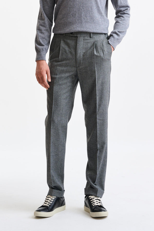 Light Grey 100% Wool Farley Trousers Freestyle