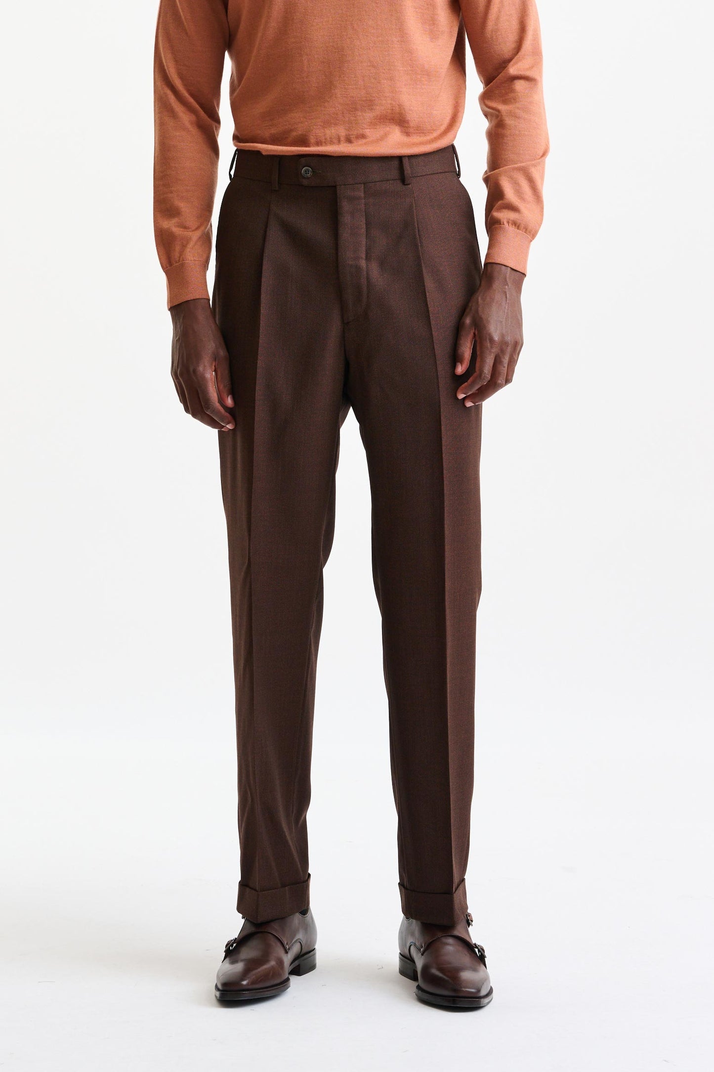Brown Wool Farley Trousers Freestyle - Image 1