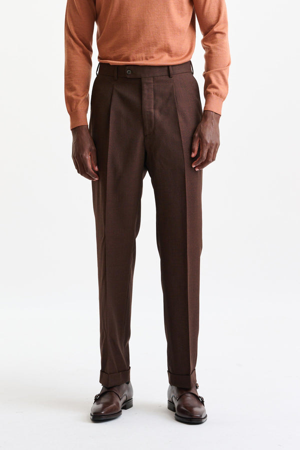 Pantalones Farley De 100% Lana Marrón Freestyle