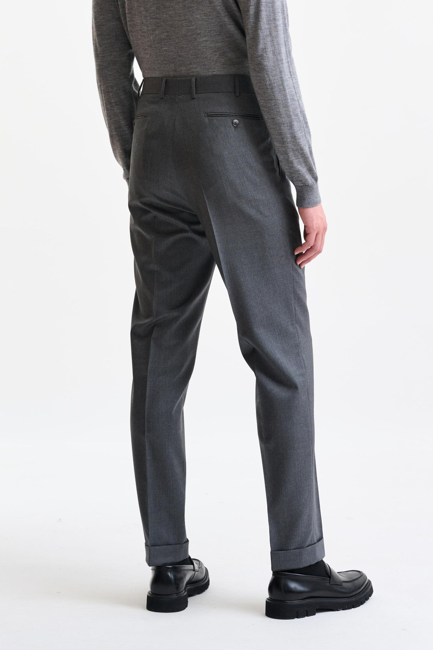 Grey 100% Wool Farley Trousers New Deluxe - Image 5