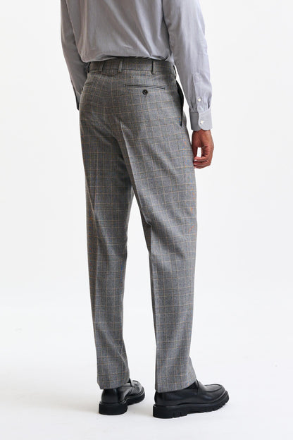 Grey Wool Farley Trousers Flannel & Saxony - Image 6