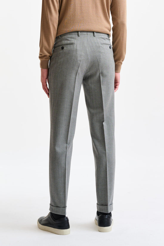 Grey Stripped Wool Farley Trousers Galaxy - Image 5