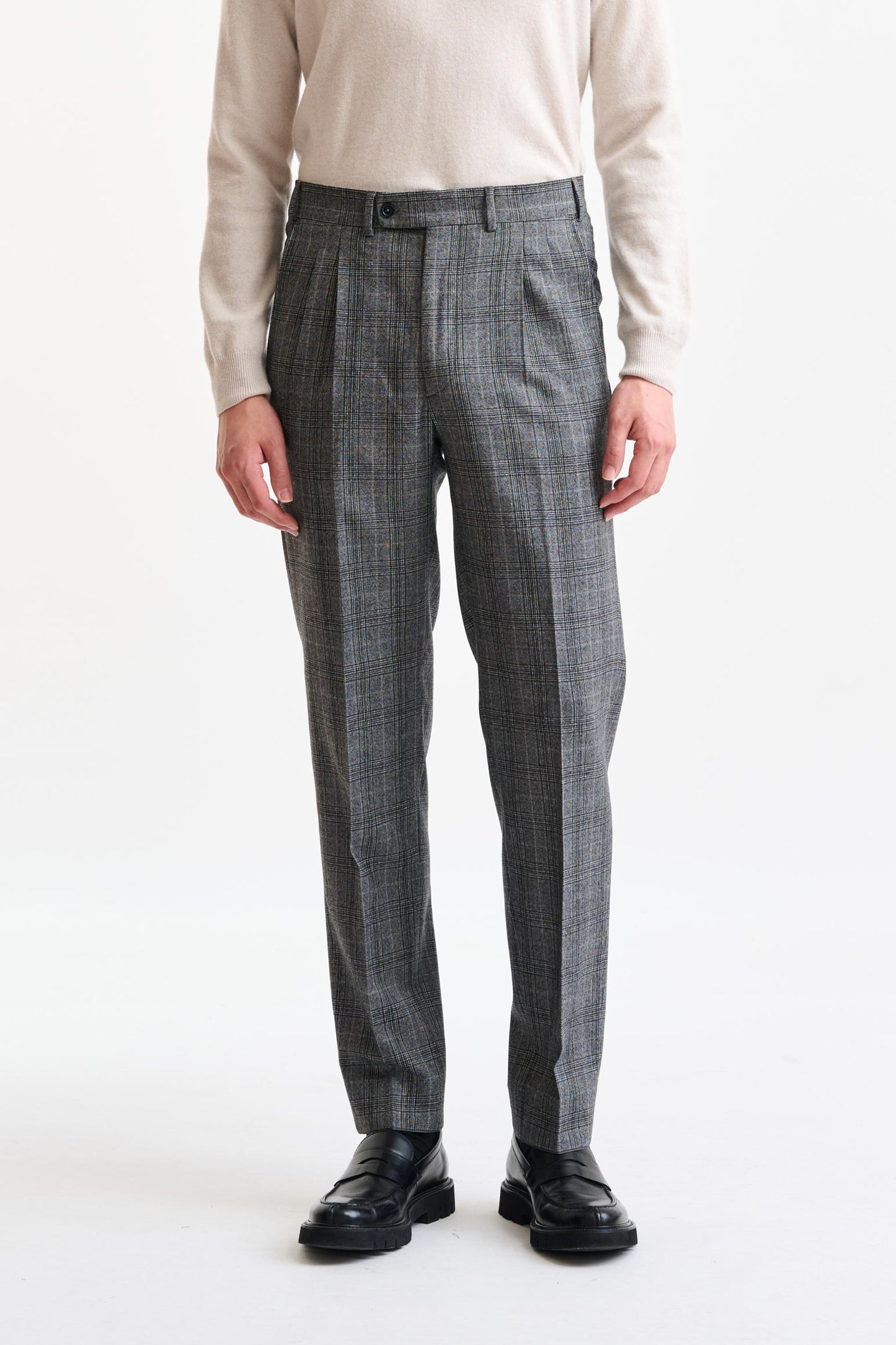 Black & White Wool Farley Trousers Hybrid - Image 1