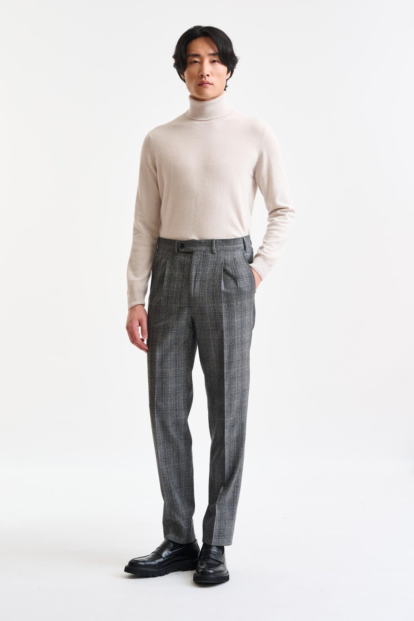 Black & White Wool Farley Trousers Hybrid - Image 2