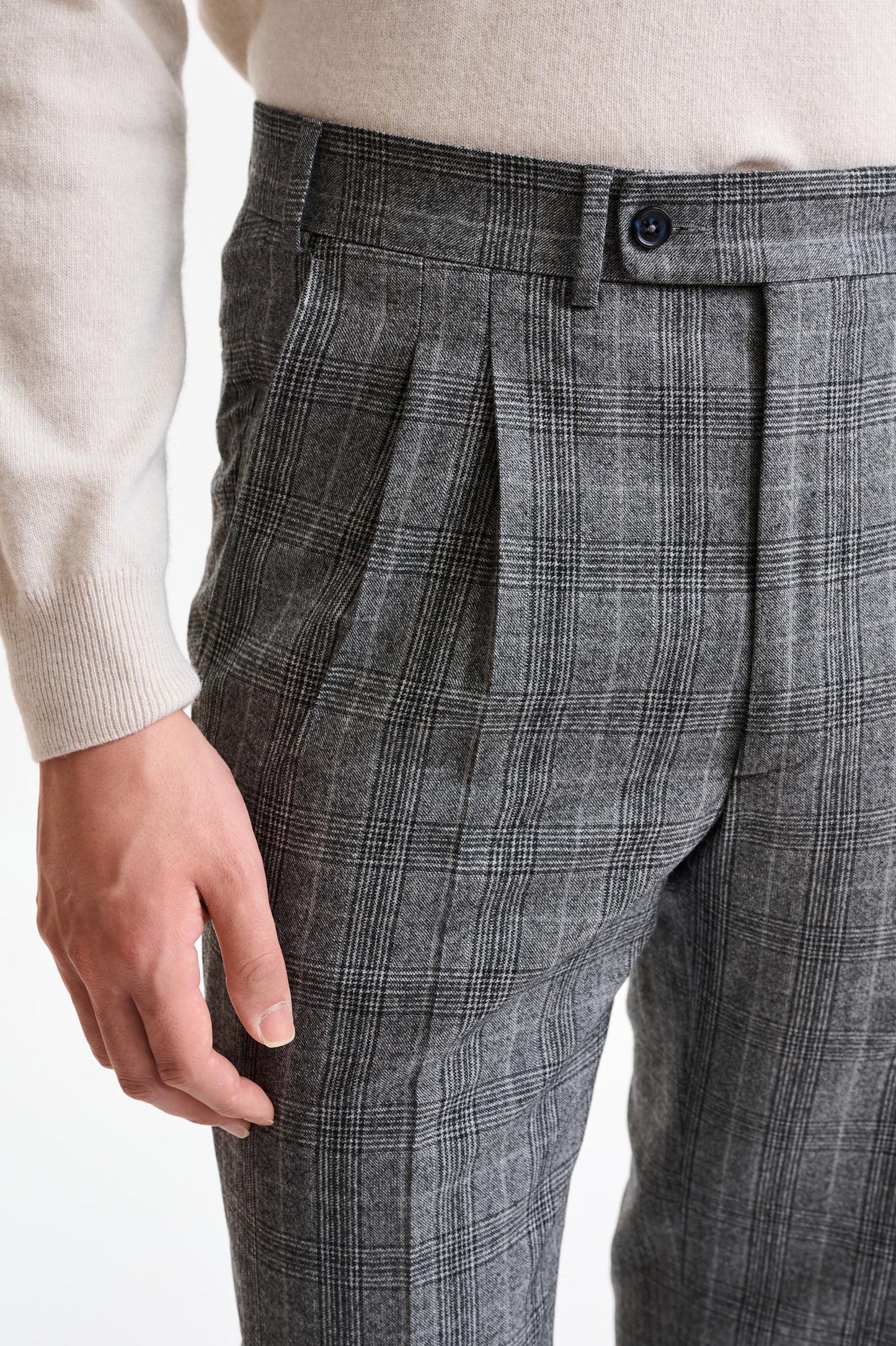 Black & White Wool Farley Trousers Hybrid - Image 3