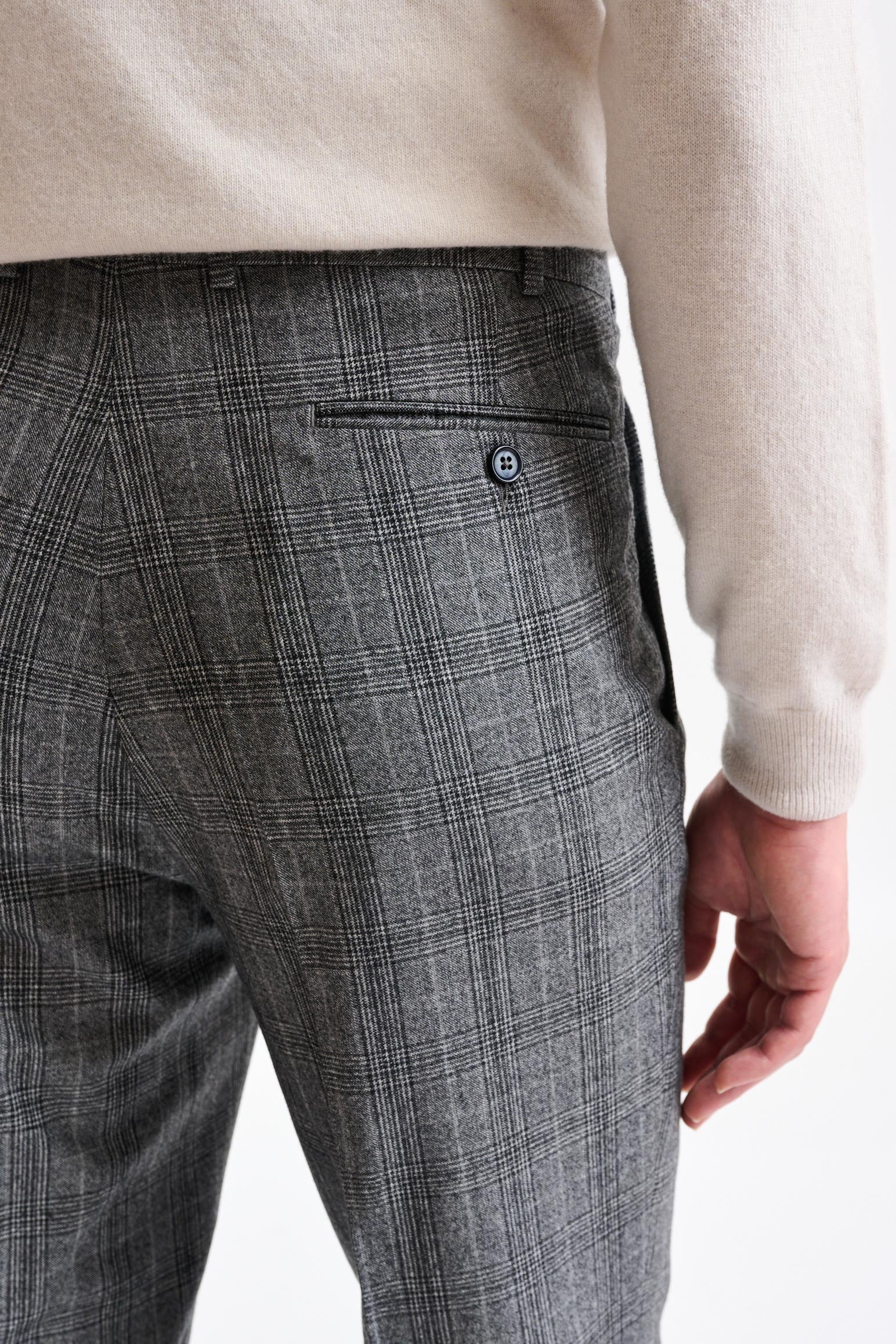 Black & White Wool Farley Trousers Hybrid - Image 4