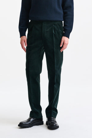 Green Cashmere and Cotton Farley Trousers Corduroy - Image 1