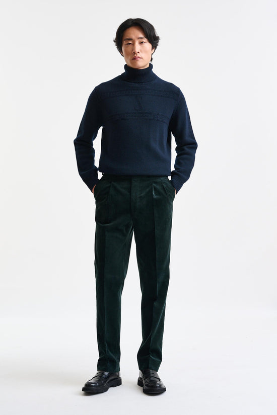 Green Cashmere and Cotton Farley Trousers Corduroy - Image 2