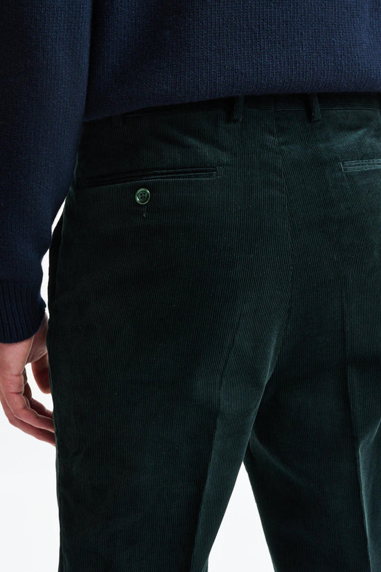 Green Cashmere and Cotton Farley Trousers Corduroy - Image 4