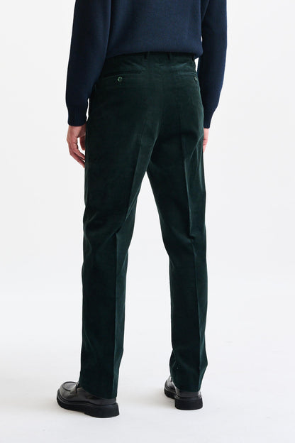 Green Cashmere and Cotton Farley Trousers Corduroy - Image 5