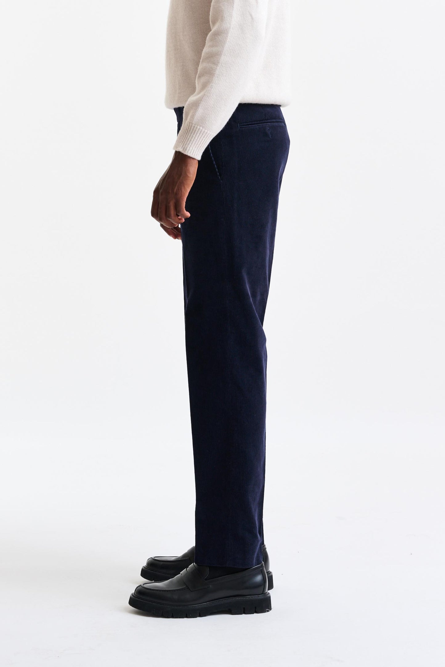 Blue 100% Cotton Farley Trousers Corduroy - Image 4