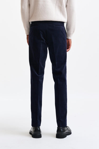 Blue 100% Cotton Farley Trousers Corduroy - Image 6