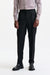 Black 100% Wool Farley Trousers Flannel & Saxony - Image 1