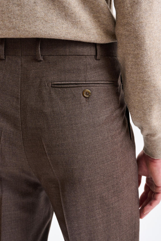 Brown Super 130´s Wool Farley Trousers Hybrid - Image 4