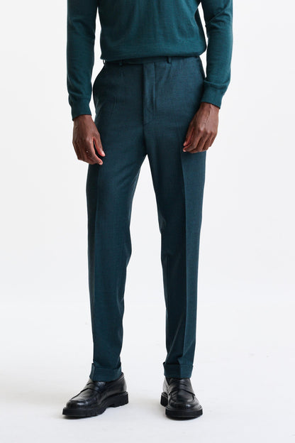 Green Super 130´s Wool Farley Trousers Hybrid - Image 1
