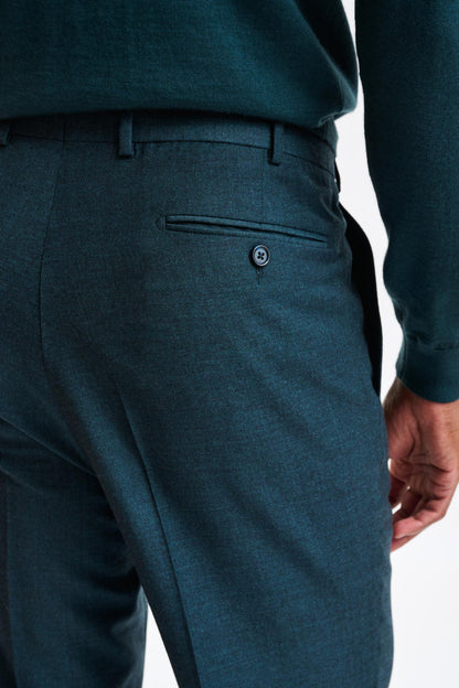 Green Super 130´s Wool Farley Trousers Hybrid - Image 4