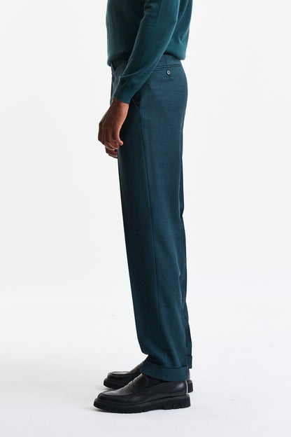 Green Super 130´s Wool Farley Trousers Hybrid - Image 5