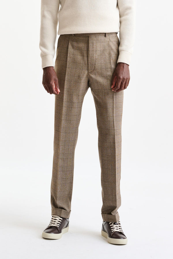 Braune Farley-Hose aus 100% Wolle Freestyle