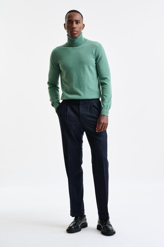 Dark Blue 100% Wool Farley Trousers Freestyle - Image 2