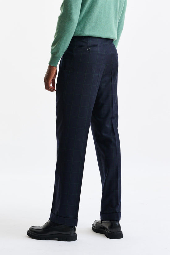 Dark Blue 100% Wool Farley Trousers Freestyle - Image 4