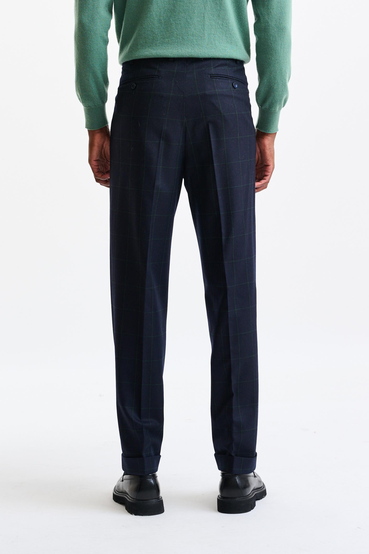 Dark Blue 100% Wool Farley Trousers Freestyle - Image 6
