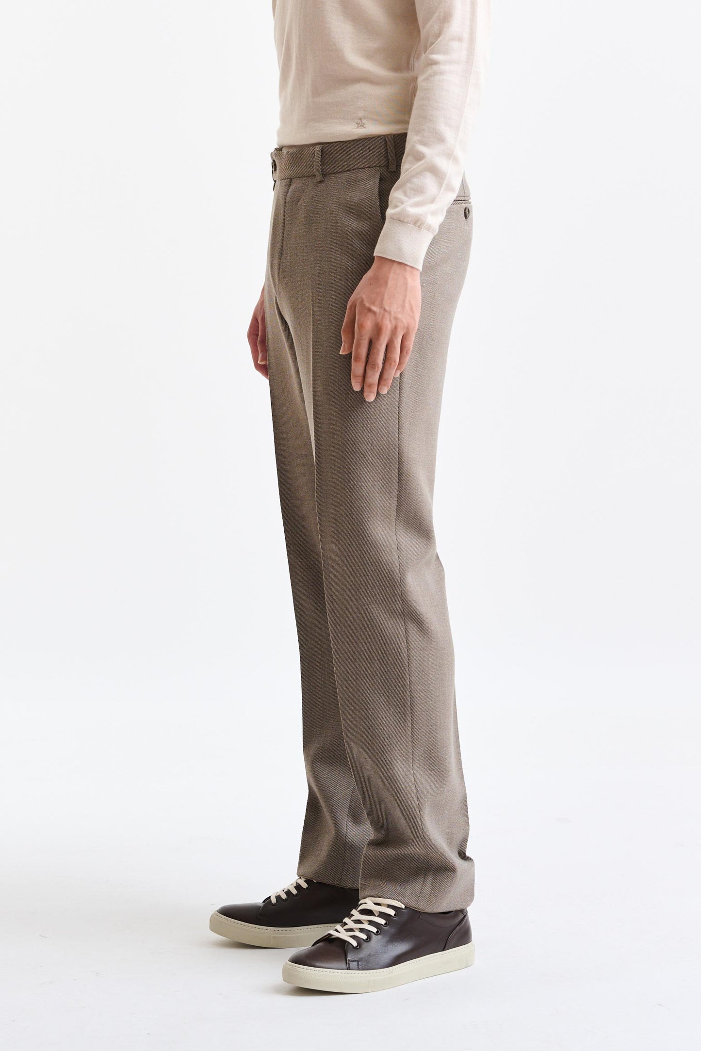 Dark Beige Wool Farley Trousers Freestyle - Image 4