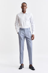 Medium Blue Wool & Cashmere Farley Trousers Jazz