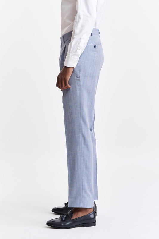 Medium Blue Wool & Cashmere Farley Trousers Jazz Image 3