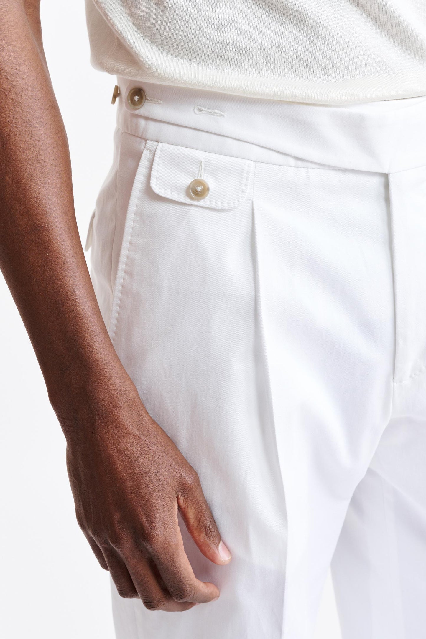 Witte Katoenen Yalding-broek Cashmere Cotton