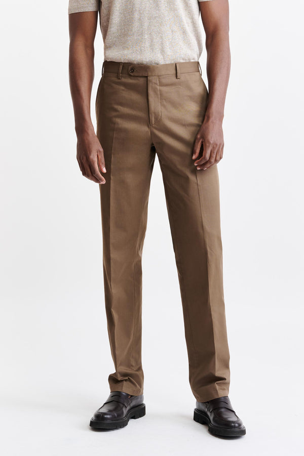 Middelbruine Katoenen Xander-broek Cashmere Cotton
