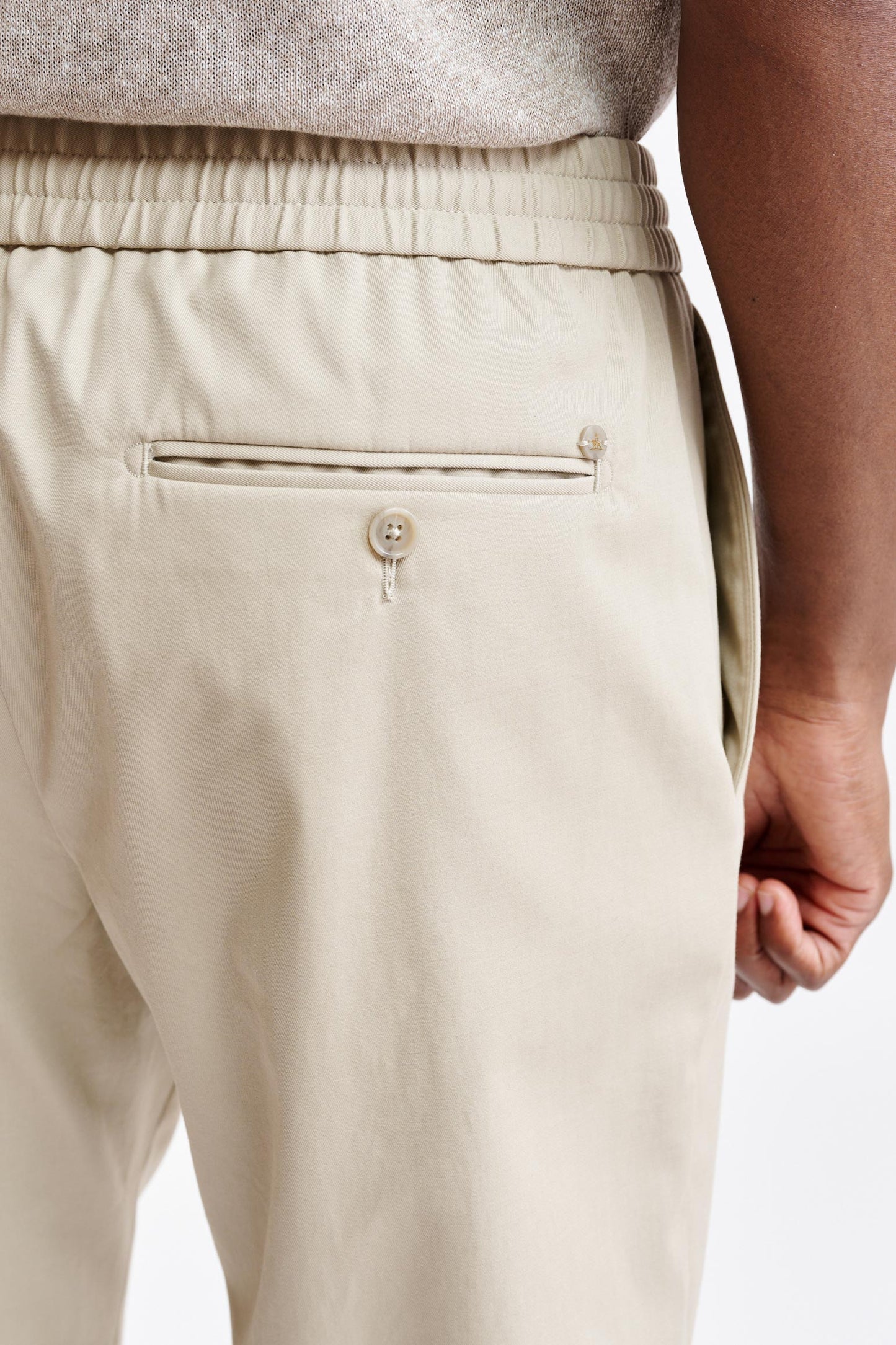 Light Brown Cotton Marden Trousers Cashmere Cotton Image 5