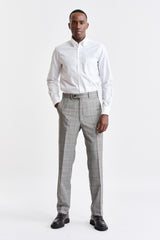 Black & White Wool Super 100's Cleeve Trousers Riviera Trend