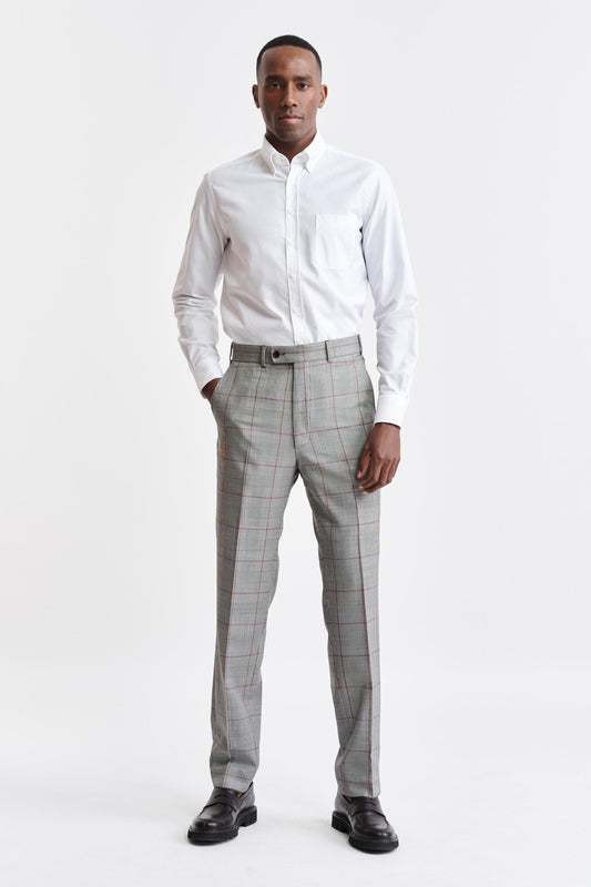 Black & White Wool Super 100's Cleeve Trousers Riviera Trend Image 2