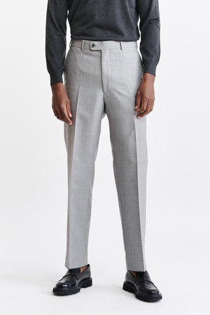 Light Grey 100% Wool Ronas Trousers Capri