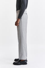 Light Grey 100% Wool Ronas Trousers Capri