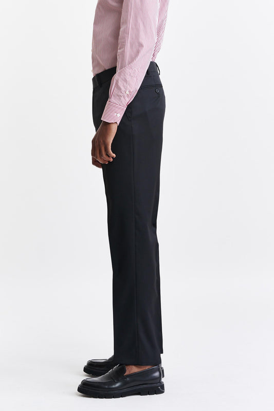 Black 100% Wool Super 100's Cleeve Trousers New Deluxe Image 3