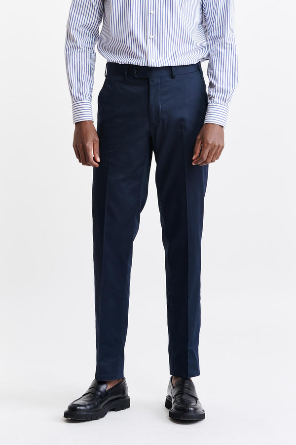 Donkerblauwe 100% Katoenen Farley-broek Cashmere Cotton