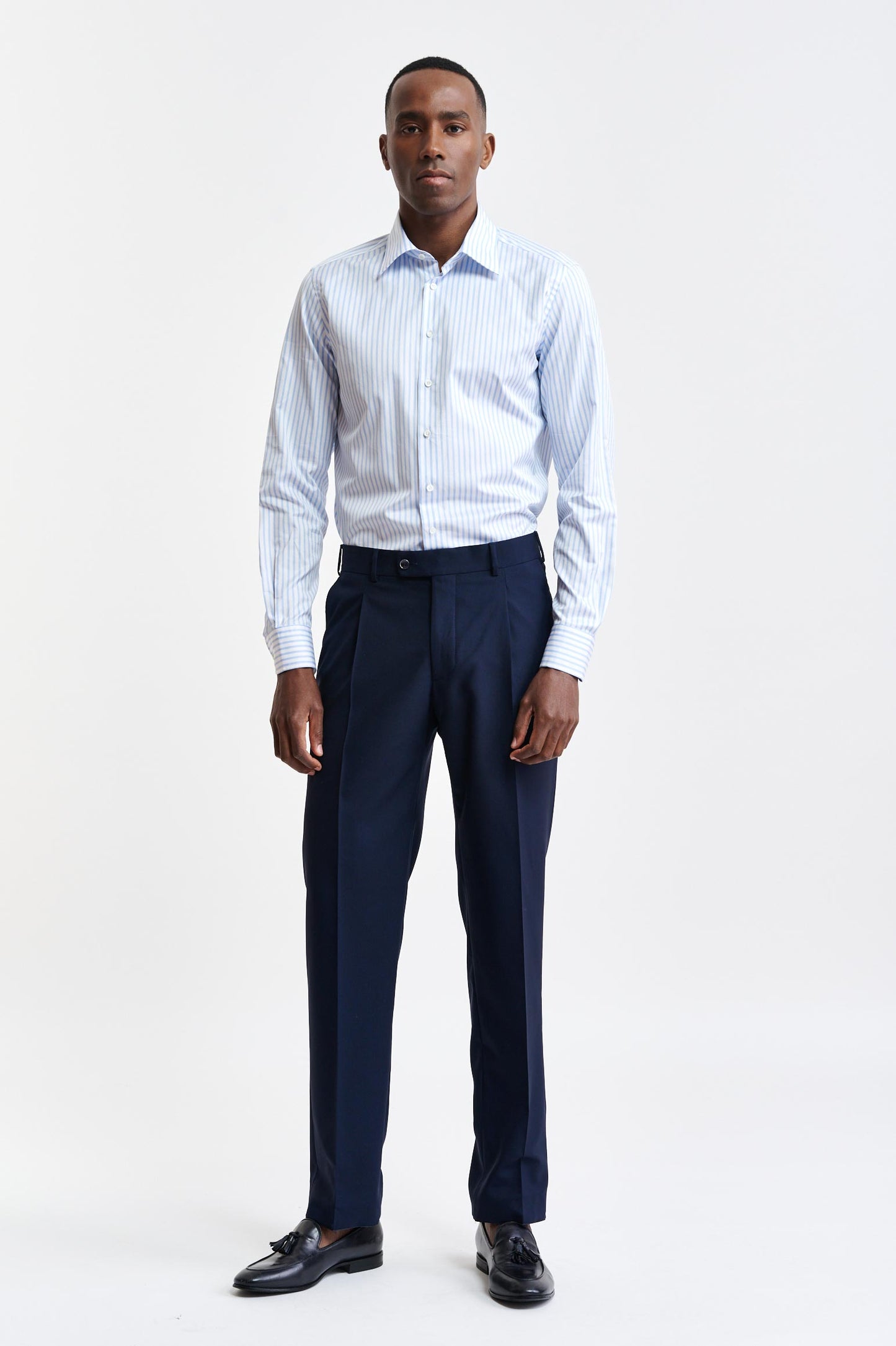 Pantalon Bleu Foncé 100% Laine Cleeve Capri