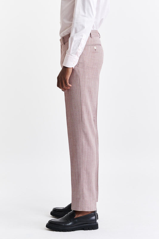 Medium Red Wool & Cashmere Farley Trousers Jazz Image 3