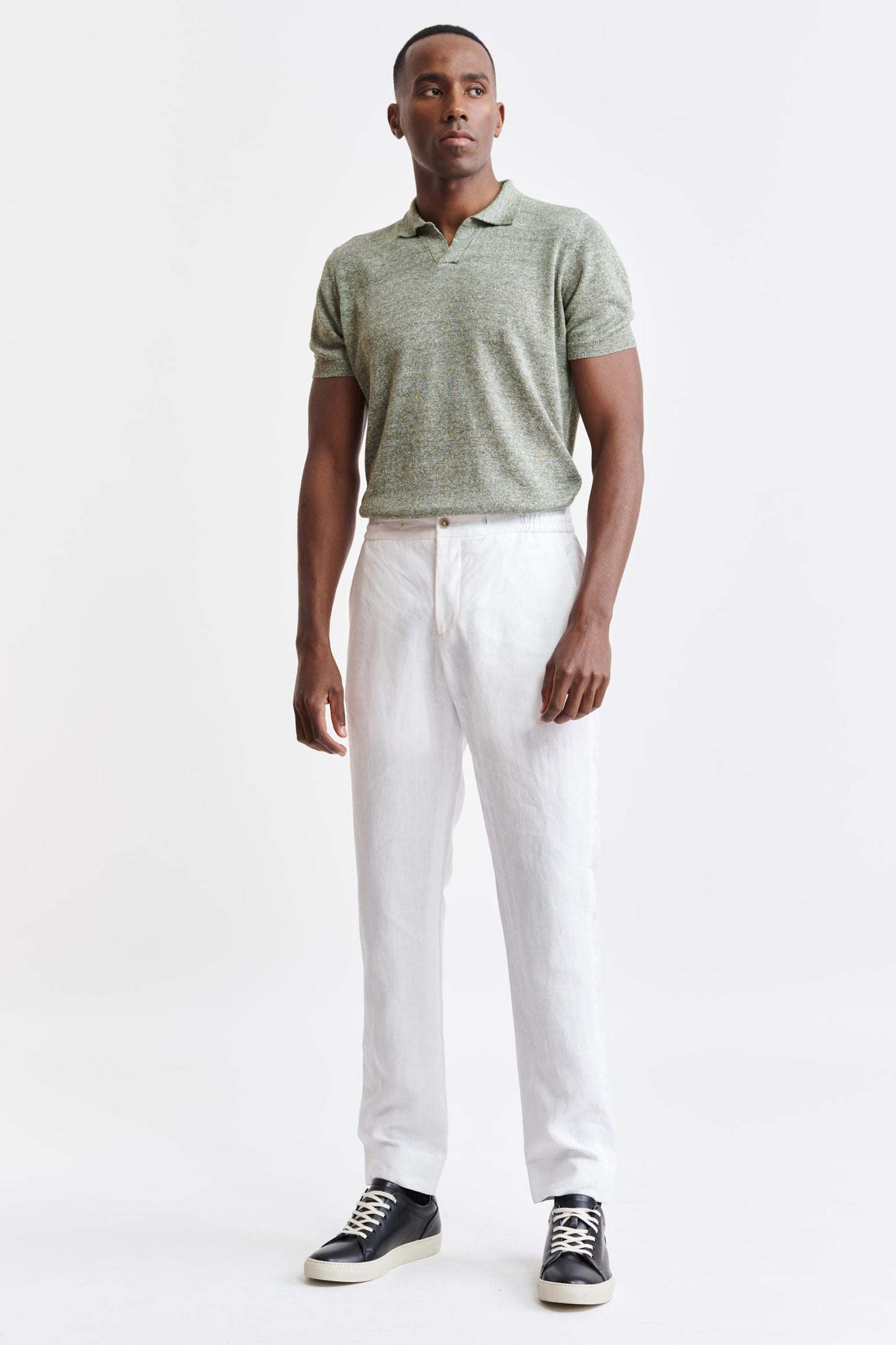 Pantalon 100% Lin Blanc Marden Pure Linen