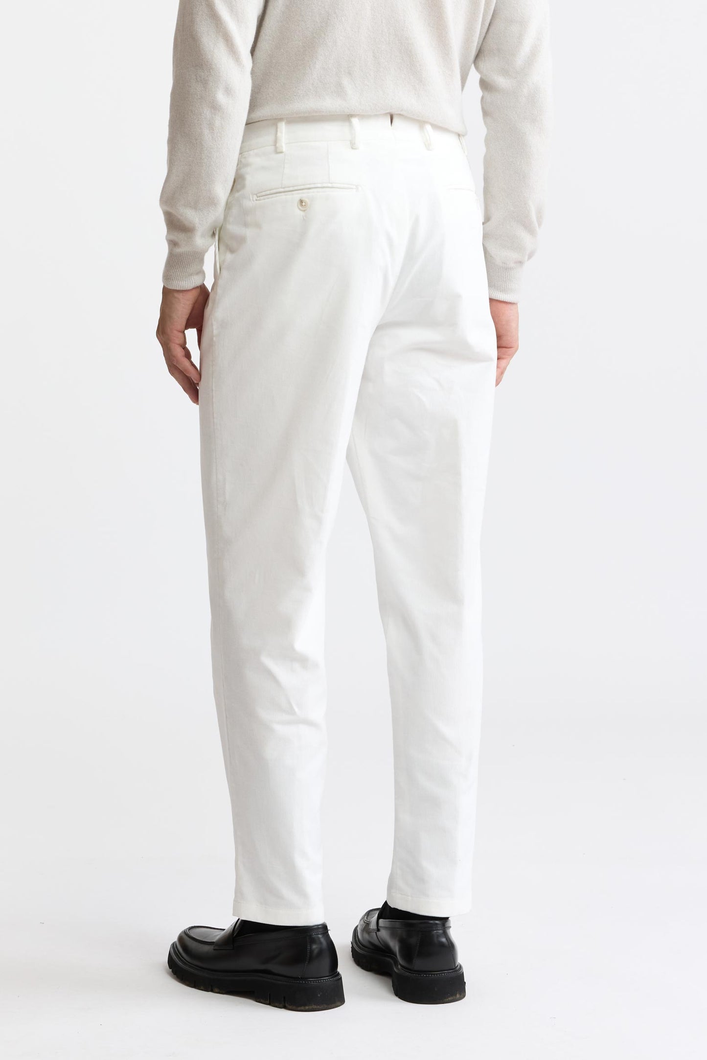 Weiße Signature-Hose aus Baumwolle, Cord