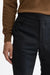 Dark Grey 100% Wool Super 100's Gurkha Trousers Flannel & Saxony